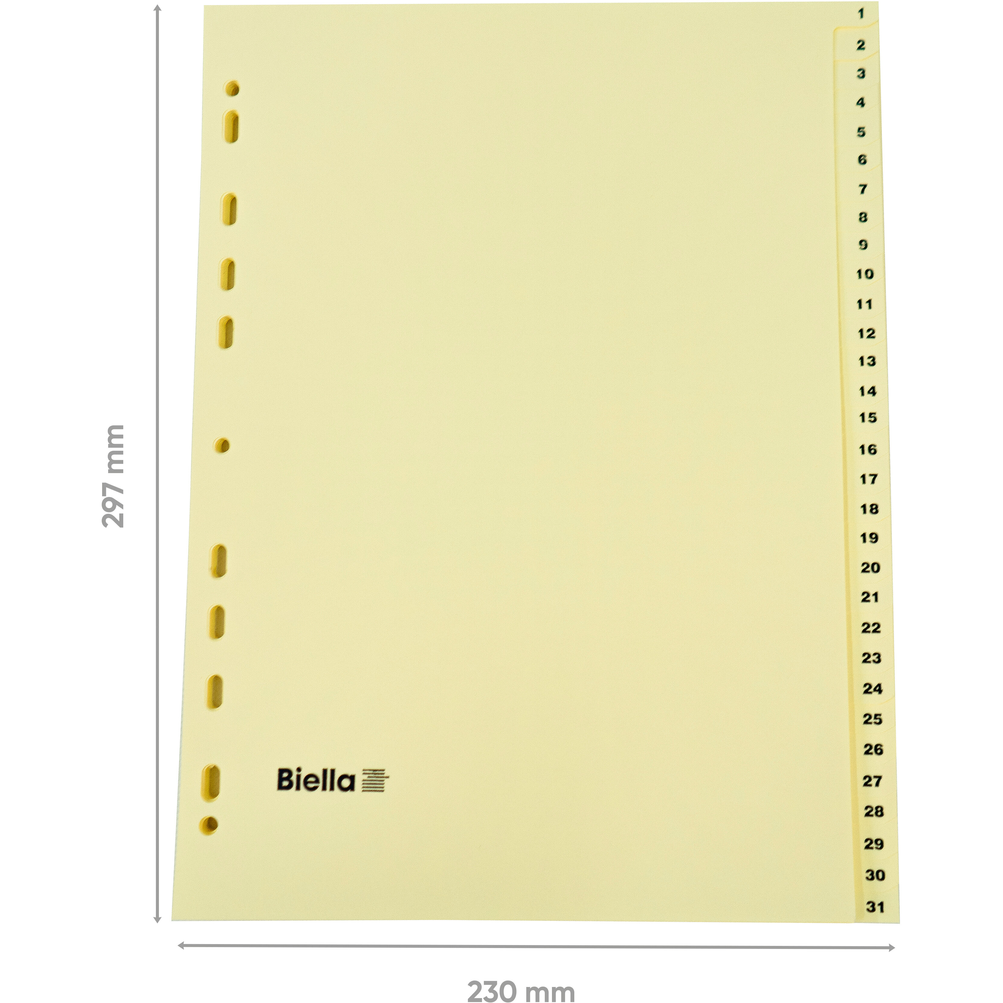 BIELLA Kartonregister A4 19443100U braun 1-31