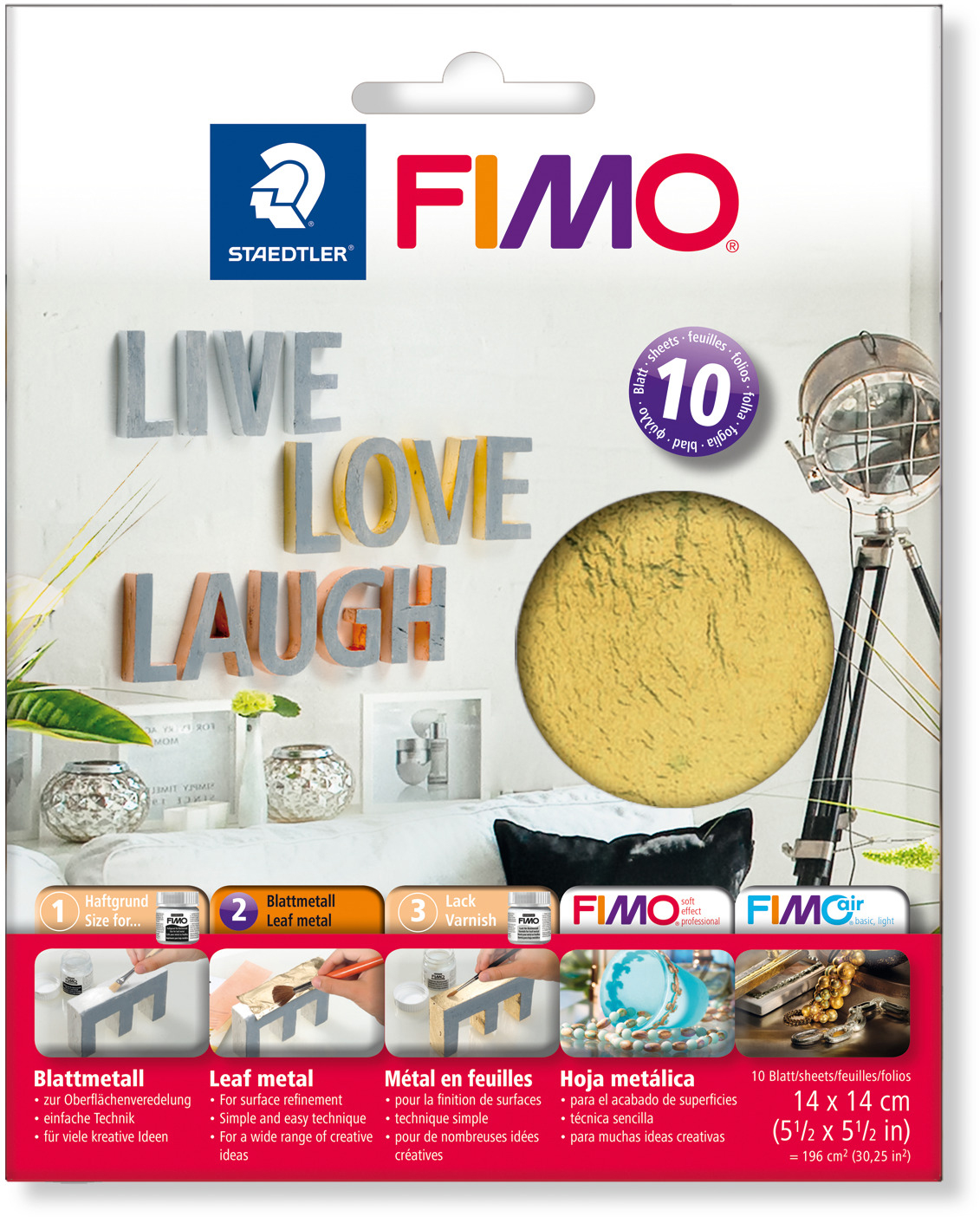 FIMO Blattmetall 14x14cm 8781-11 gold
