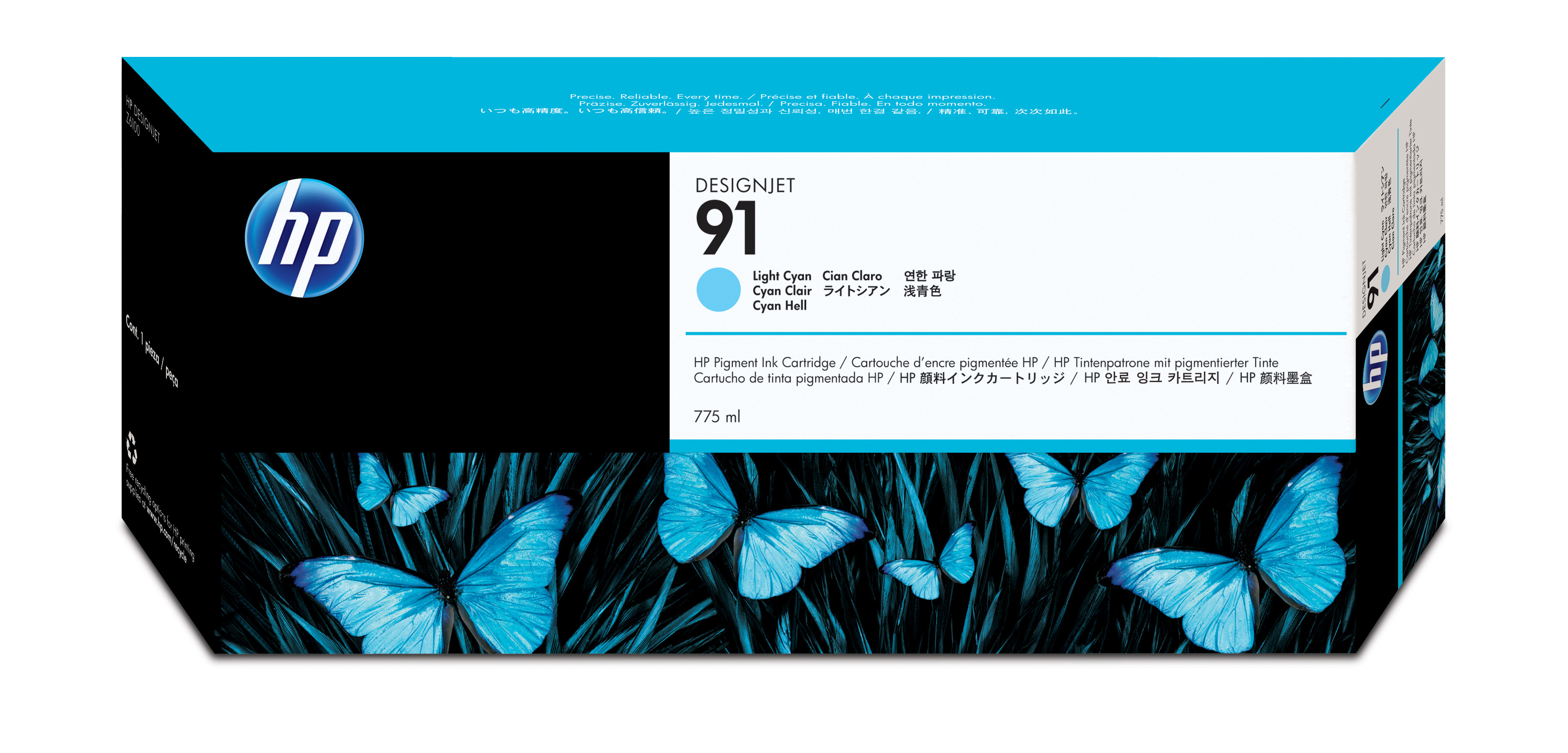 HP Tintenpatrone cyan light (C9470A, 91)