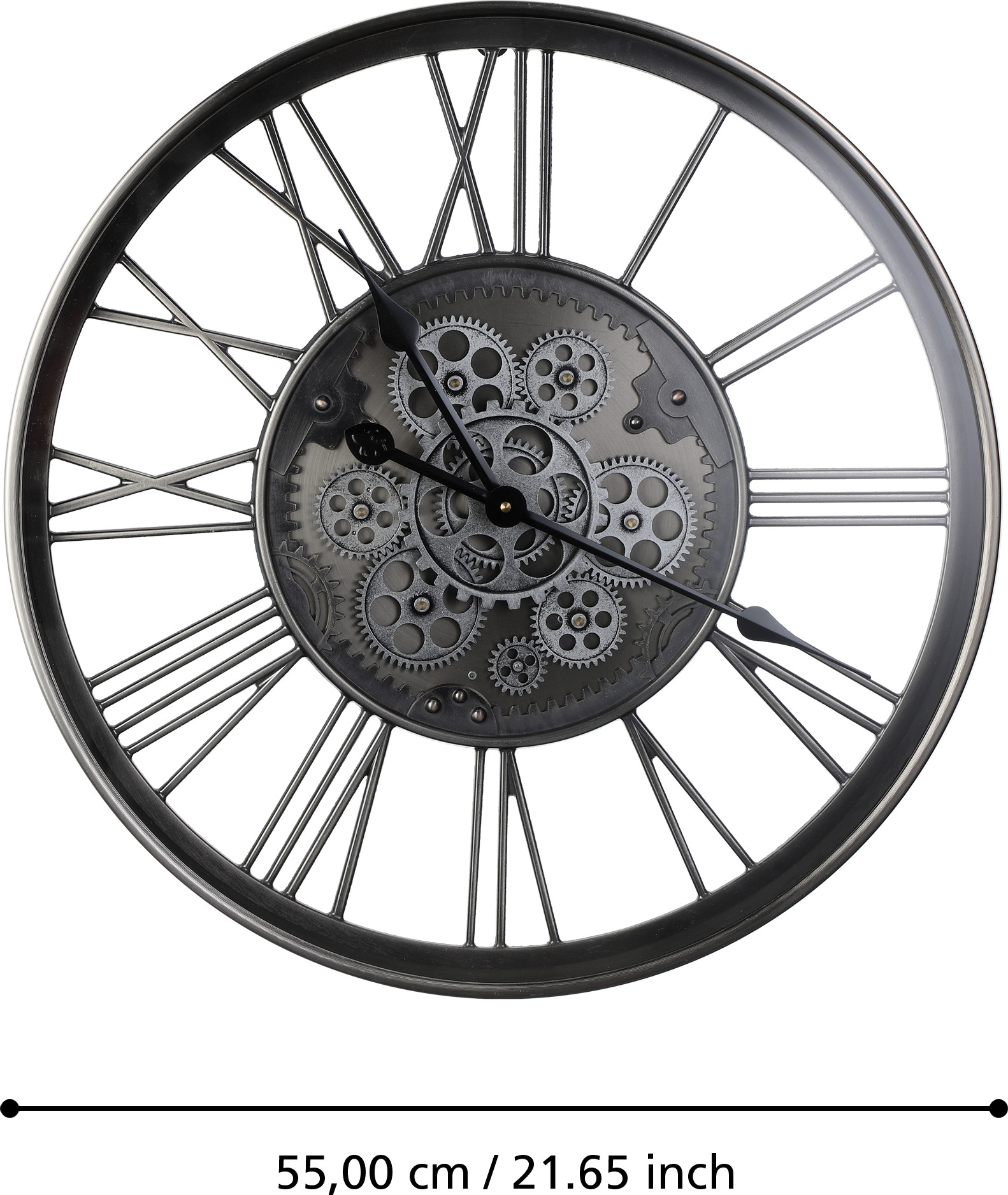 EGLO Wanduhr Kenema 55cm 425529 silber