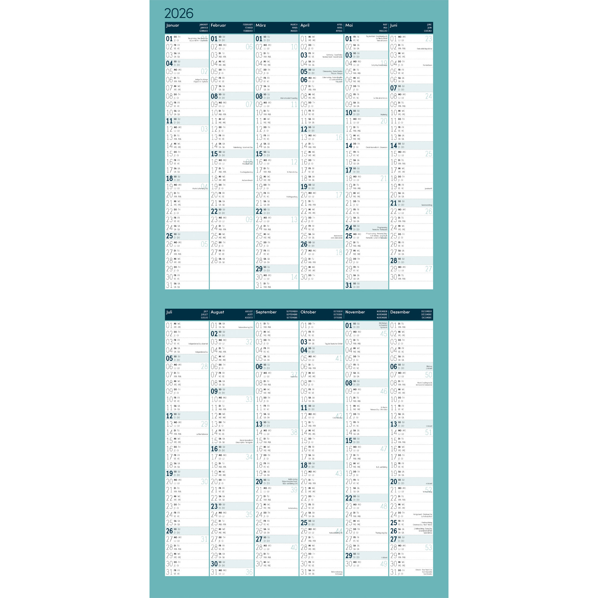 ACKERMANN Bildkalender 2026 4603 Vintage Voyage ML 30x30cm