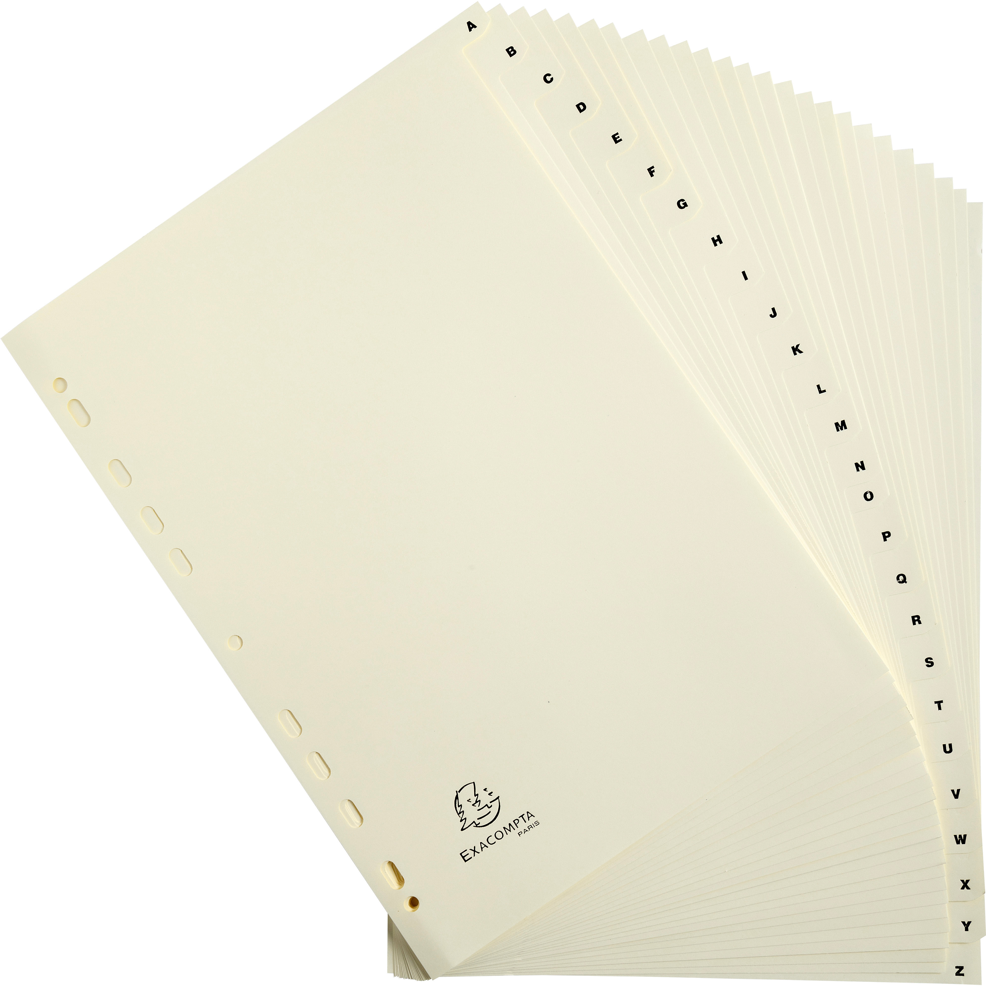 BIELLA Kartonregister A4 1126E elfenbein A-Z 26-teilig