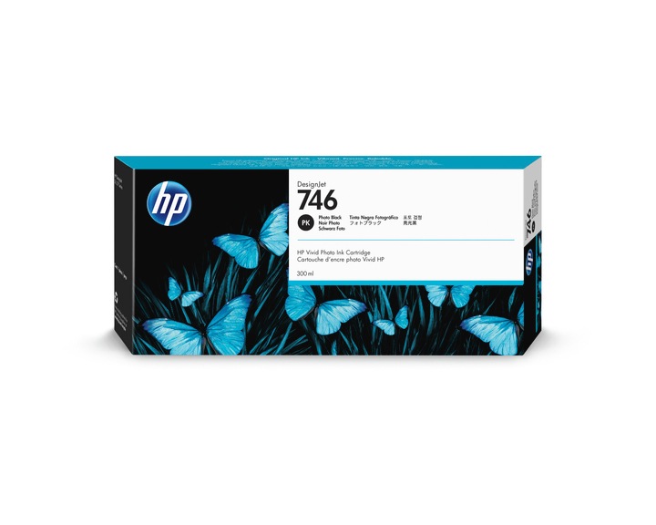 HP Tintenpatrone photo schwarz (P2V82A, 746)