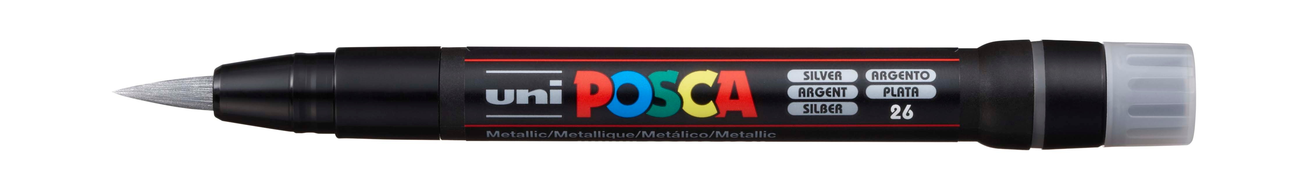 POSCA Pinsel-Marker 1-10mm PCF350 SILVE silber