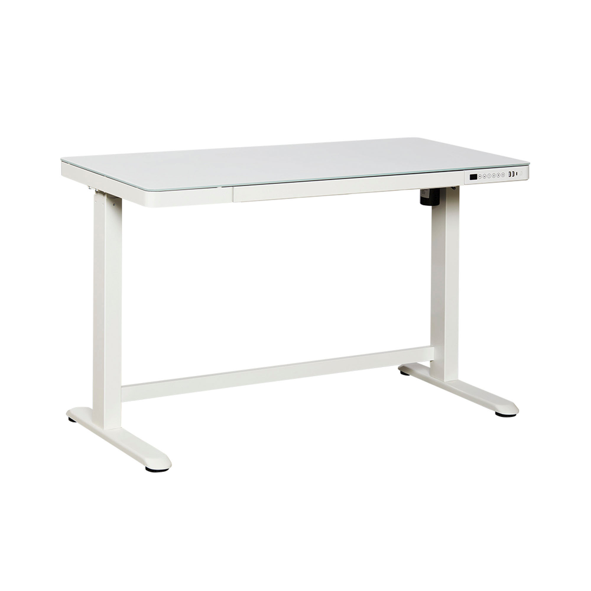 CONTINI Bürotisch ET118 120x60cm 103780 weiss, Glas