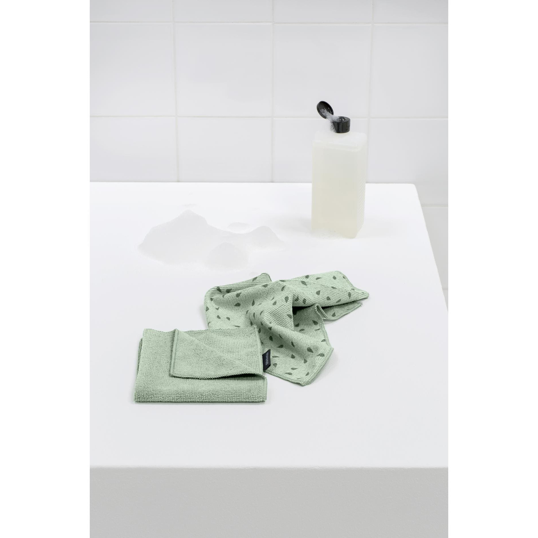 BRABANTIA Mikrofaser-Reinigungstuch 216282 Hellgrün 2 Stück