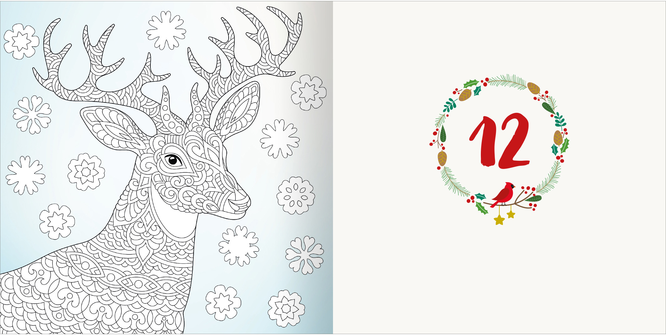 ARS EDITION Adventskalender 21x21cm 13622 Diamond, ausmalen u. Stickern