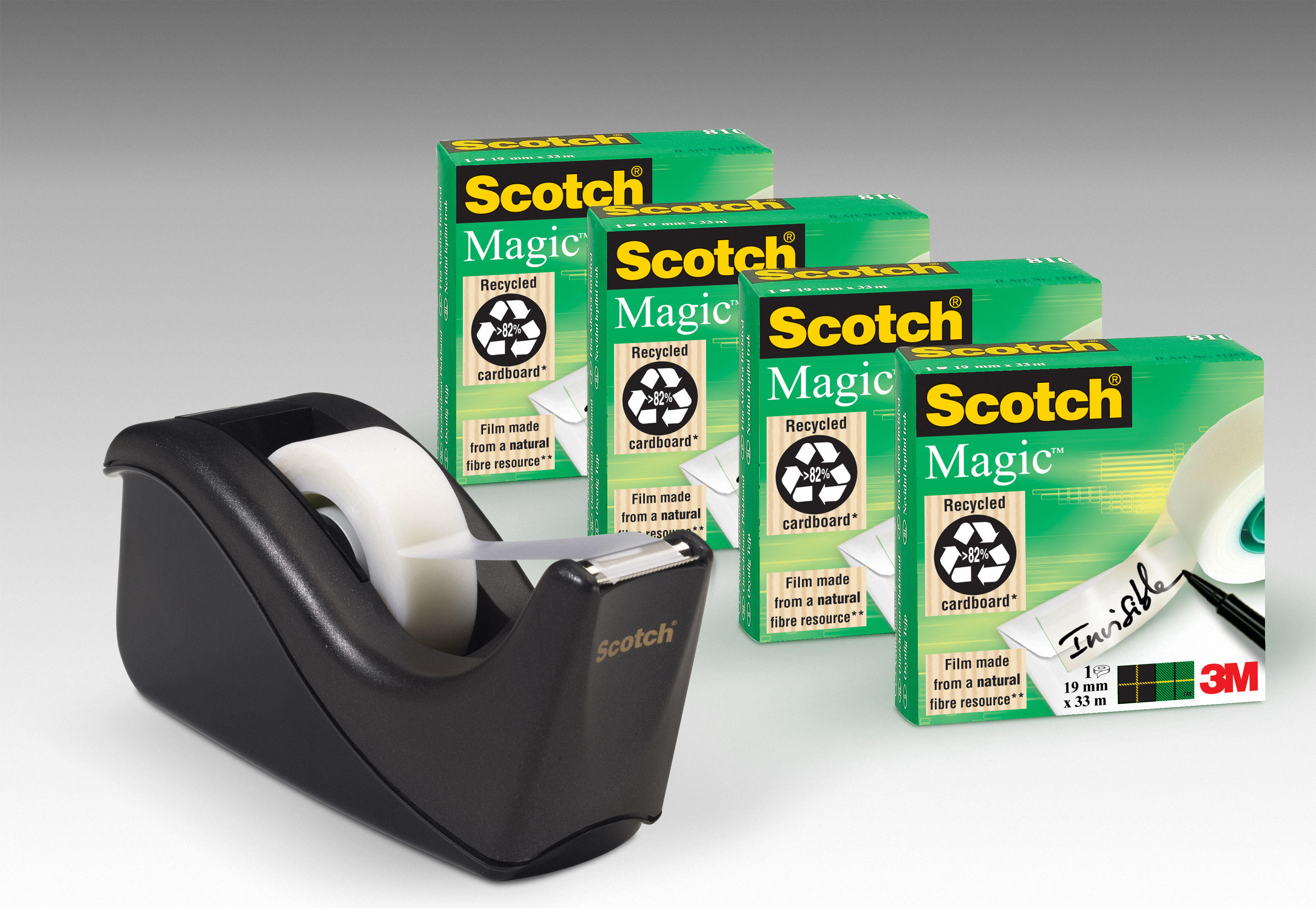 SCOTCH Tischabroller schwarz C60-BK4 inkl. 4 Magic Tape 19mmx33m