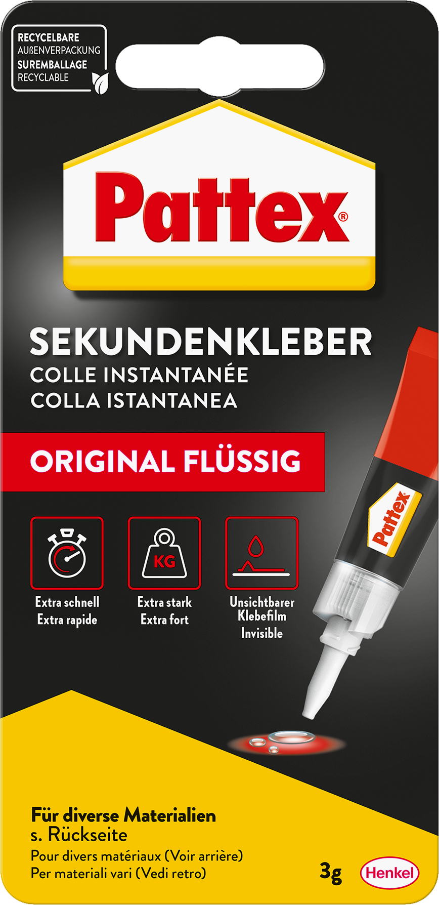 PATTEX Blitz Sekundenkleber PSK1C 3g