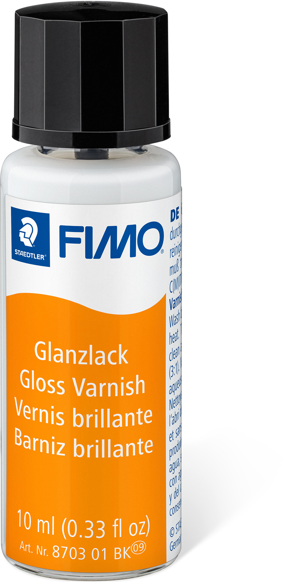 FIMO Glanzlack 10ml 870301BK Pinsel und Deckel