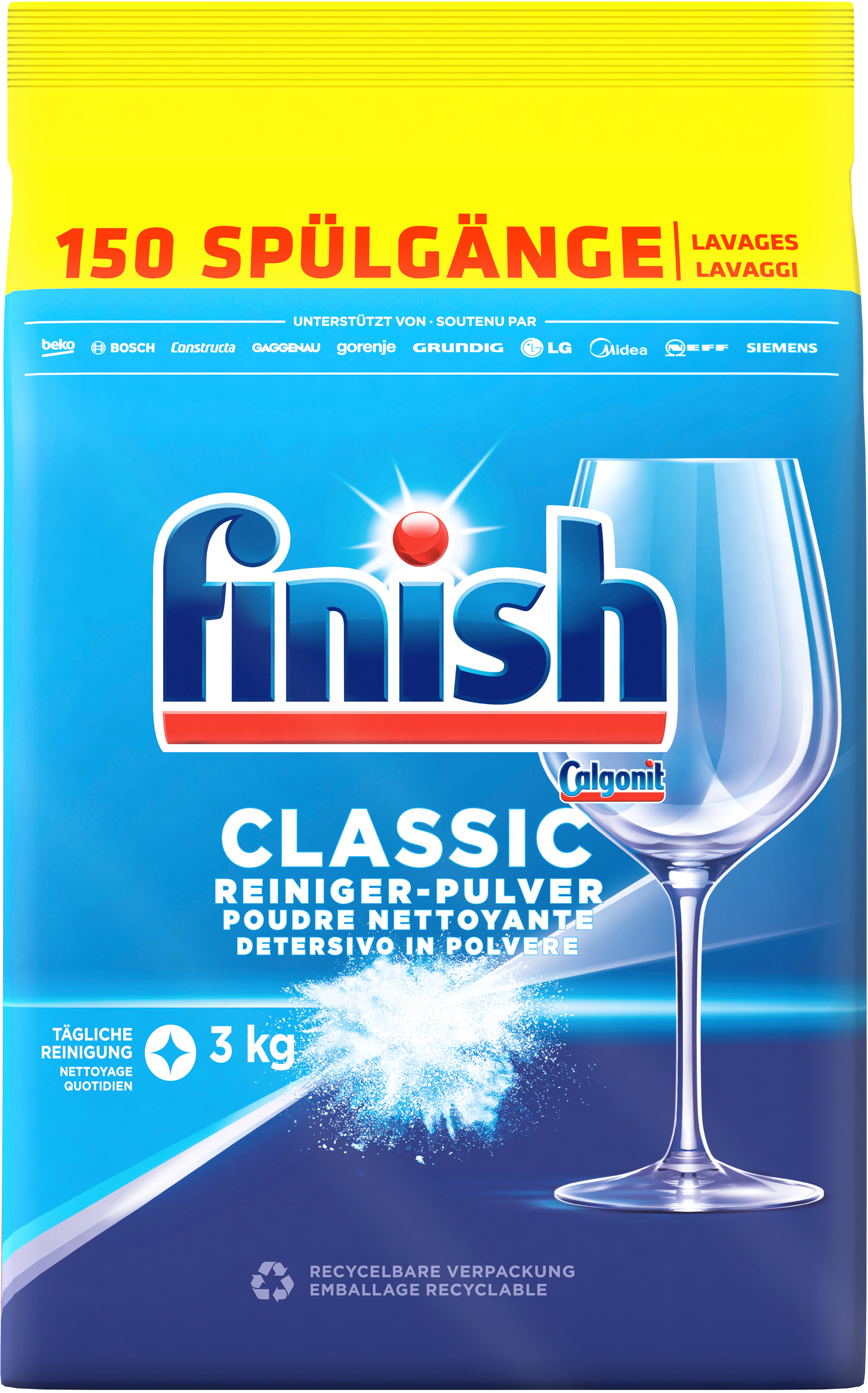 FINISH Reiniger-Pulver 3kg 3251438 Classic