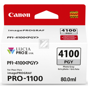 Canon Tintenpatrone hellgrau (6784C001, PFI-4100PGY)