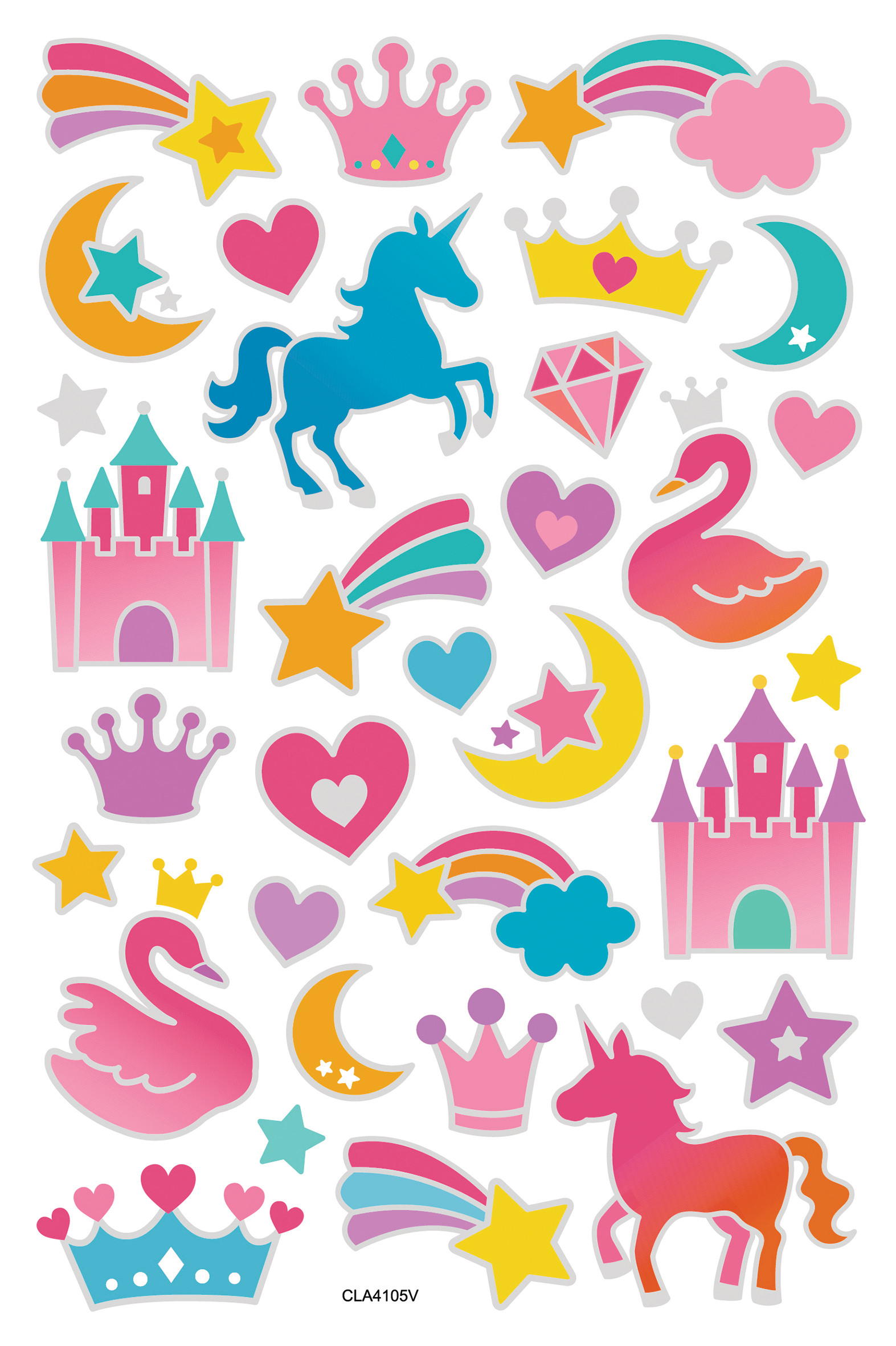 FOLIA Bubble-Sticker 14x21cm 19504 Fantasy