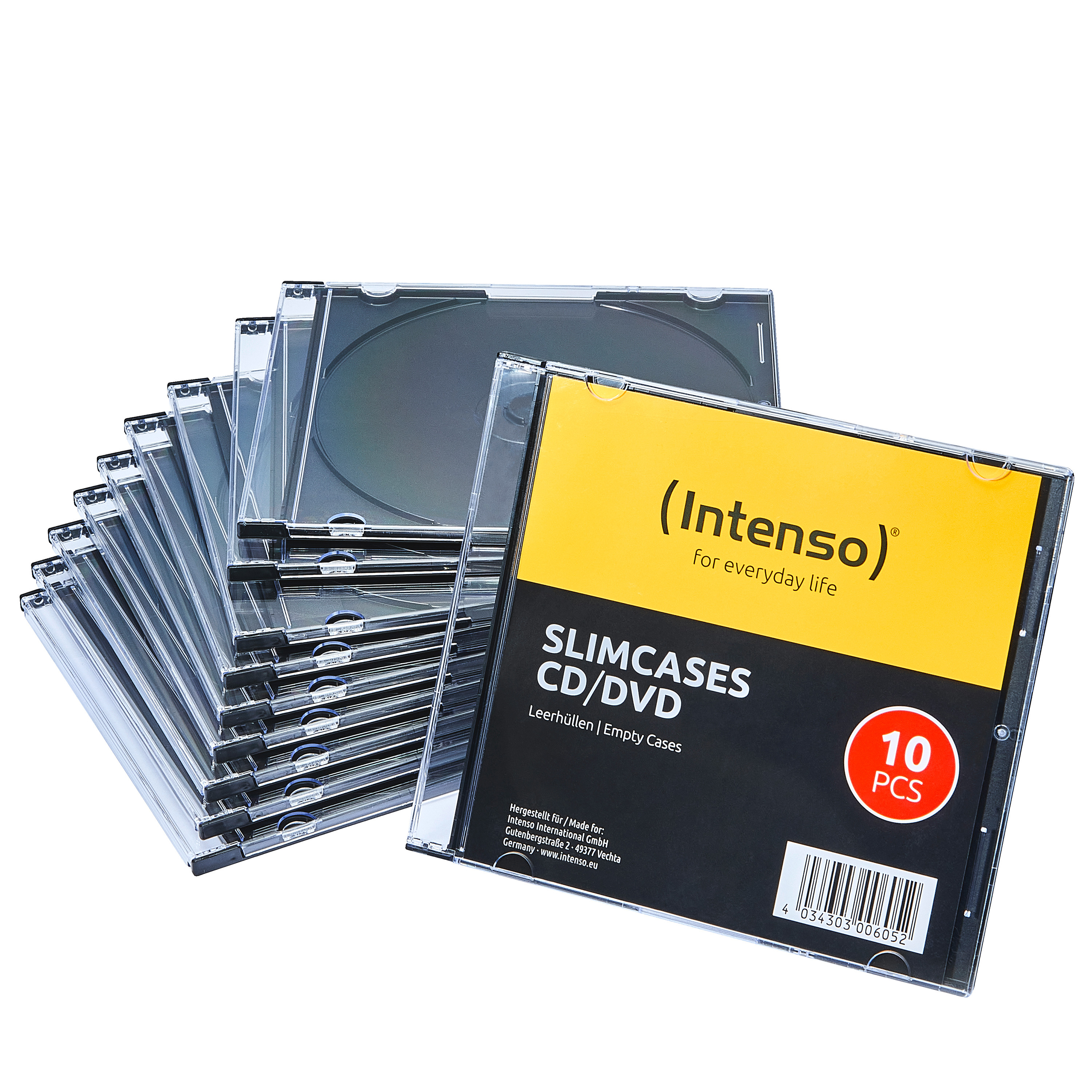 INTENSO CD / DVD Empty Slim Case 9001602 10 pcs.