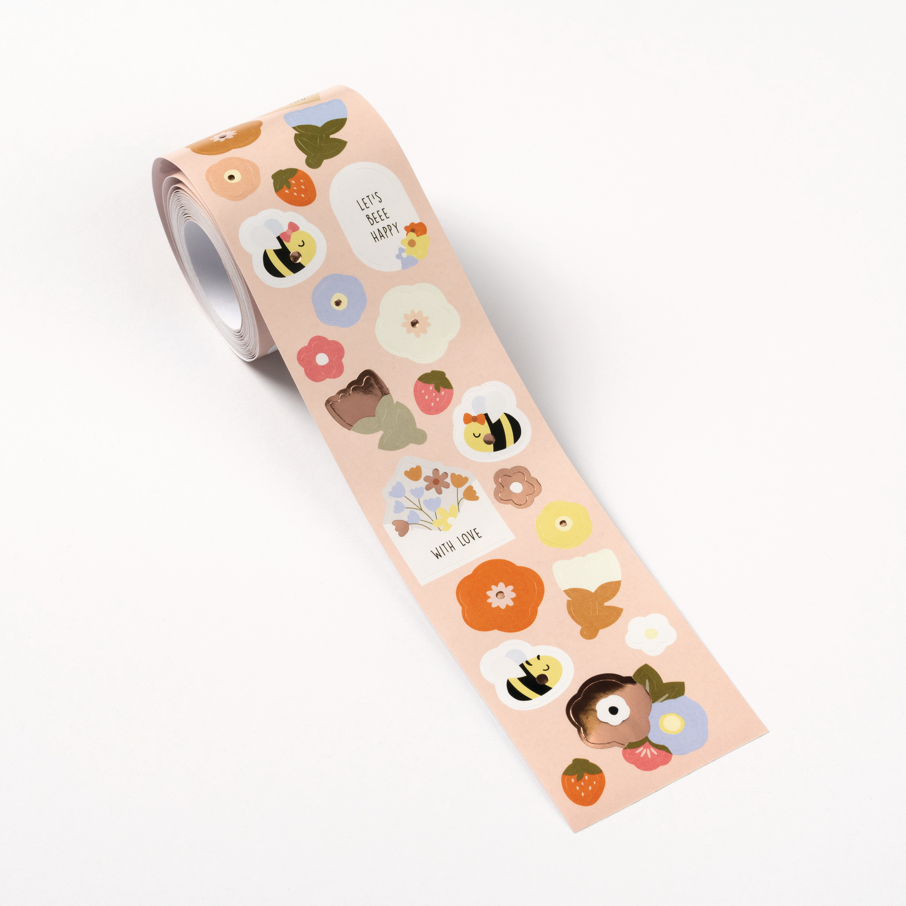 FOLIA Stickerrolle 4m 27104 Flowers & Bees 416 Teile