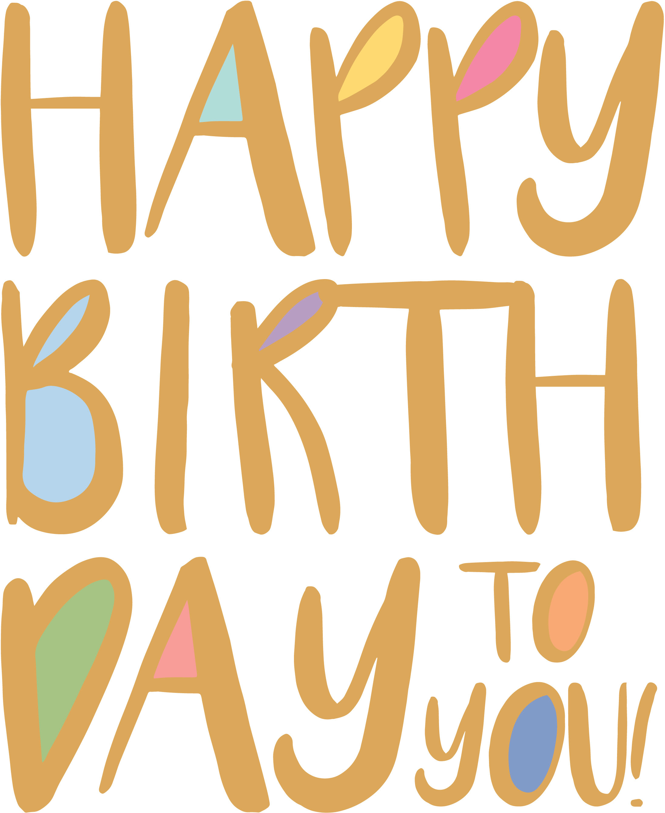 ABC Geburtstagskarte A4 53941 Happy Birthday to you