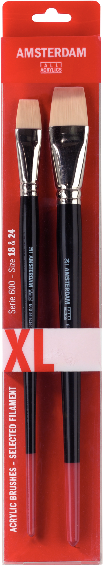 AMSTERDAM Ölmalpinselset Gr.18/24,XL 90960095 2-teilig, Serie 600