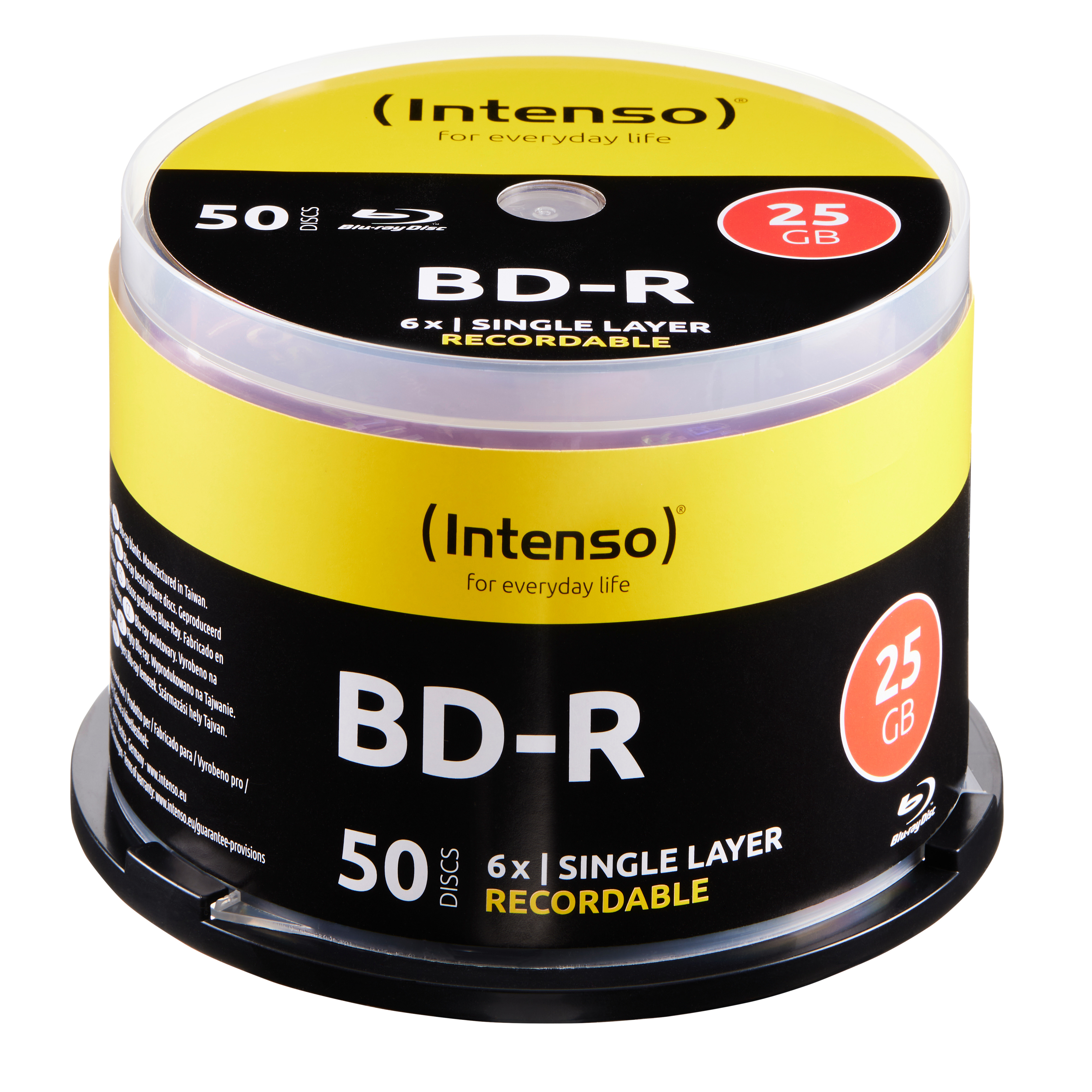 INTENSO Blue-ray 25 GB, 6x, Record. 5001115 Cake Box 50 Discs