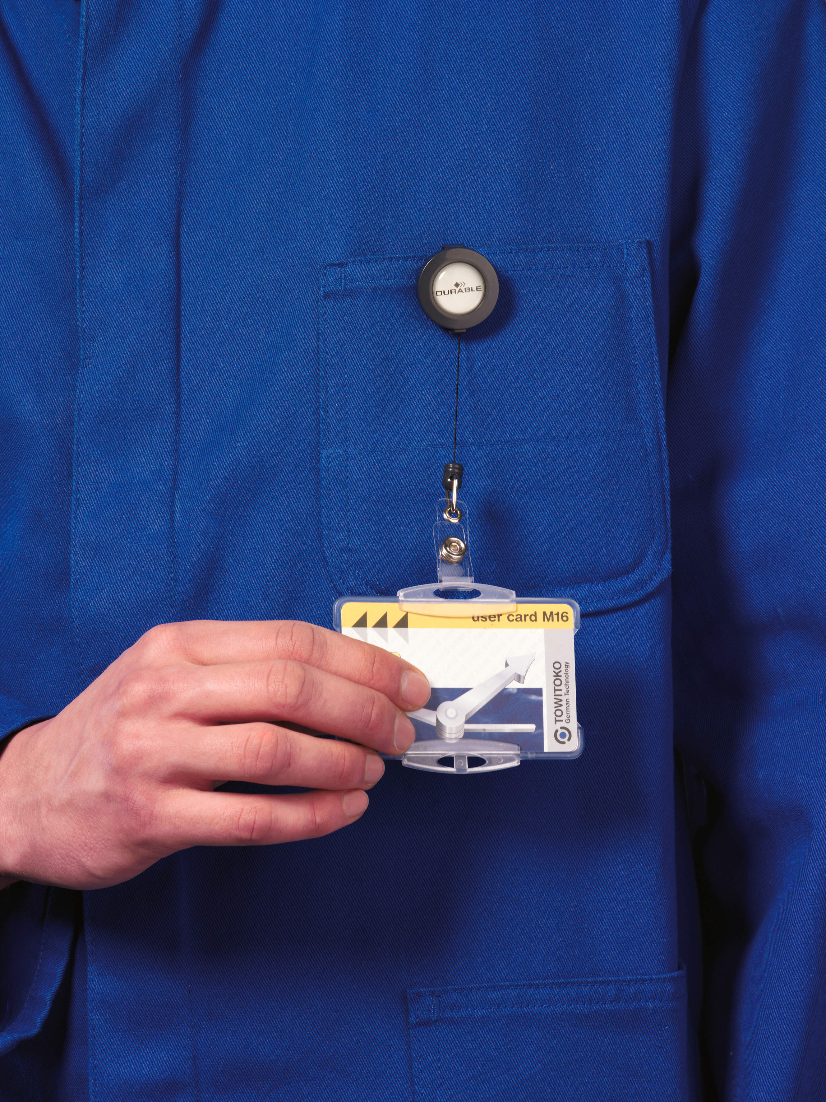 DURABLE Ausweishalter YoYo 10 Stück 815258 mit Druckknopf, 80cm