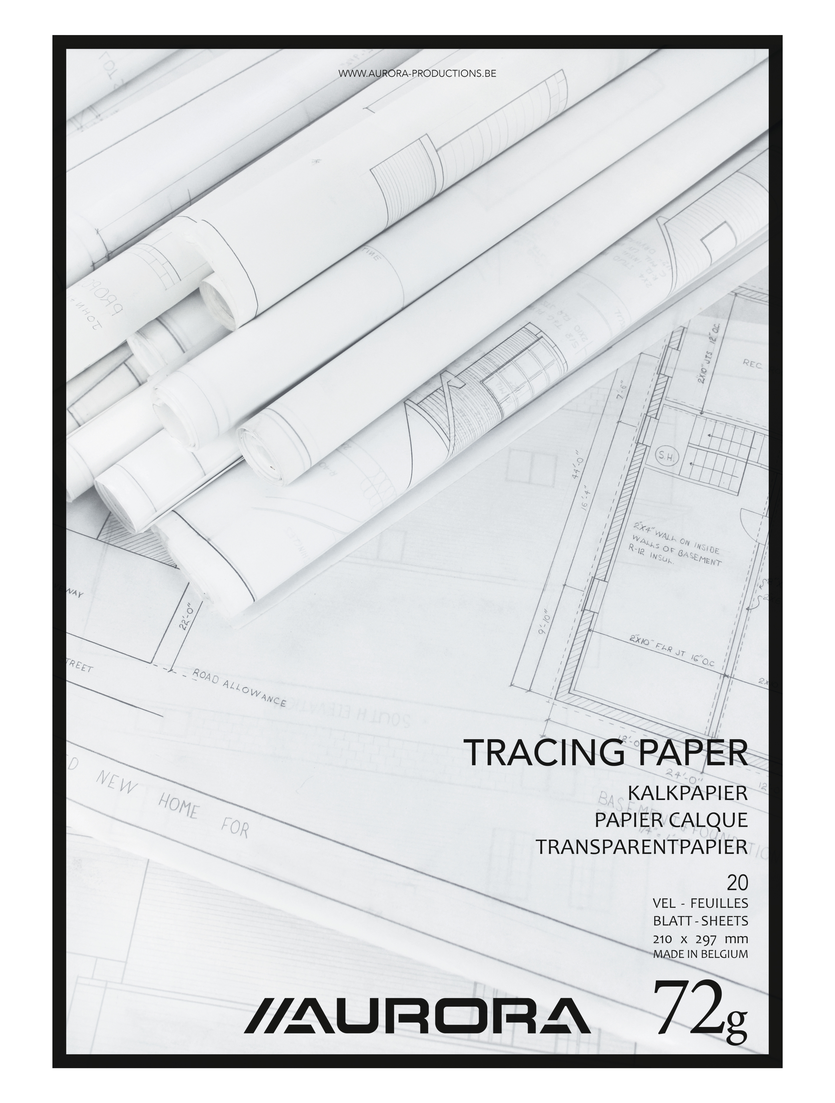 AURORA Transparentpapier A4 CA20 75g 20 Blatt