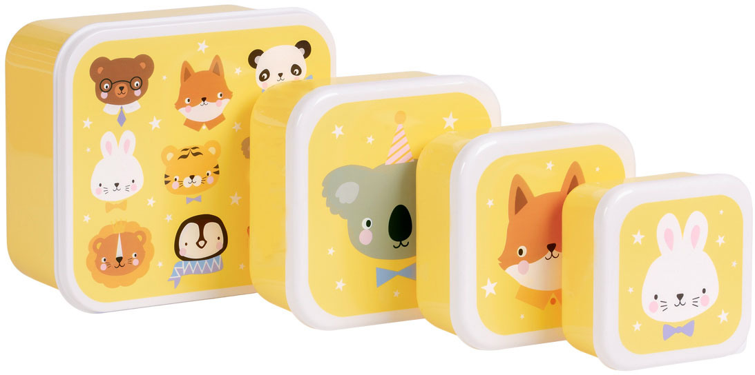 ALLC Lunch & Snackbox Set SBSEAF81 Animal Friends