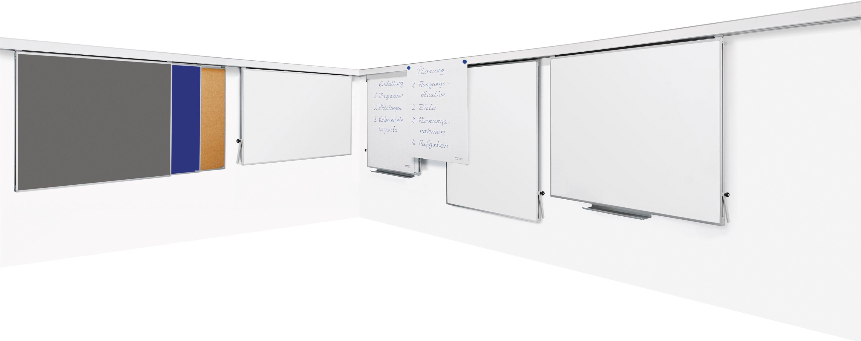 MAGNETOPLAN Wandflipchart Wand/Schiene 1246010 komp. montierbar 750x1000mm