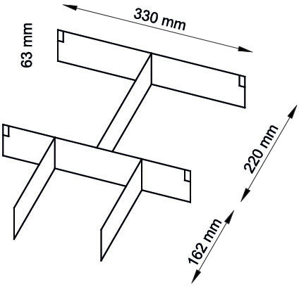 APOLLO Trennsteg-Set VACTR grau, für Rollcontainer