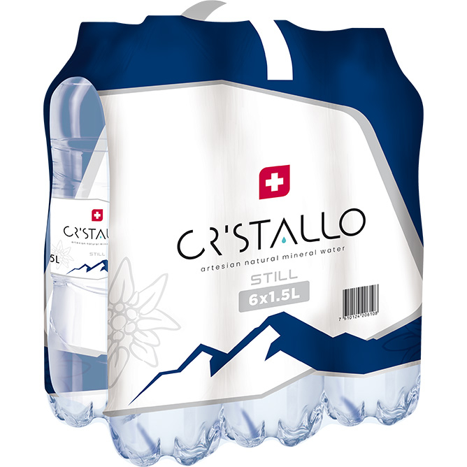 CRISTALLO blau, ohne Kohlensäure, Pet 2086 150 cl, 6 Stk.