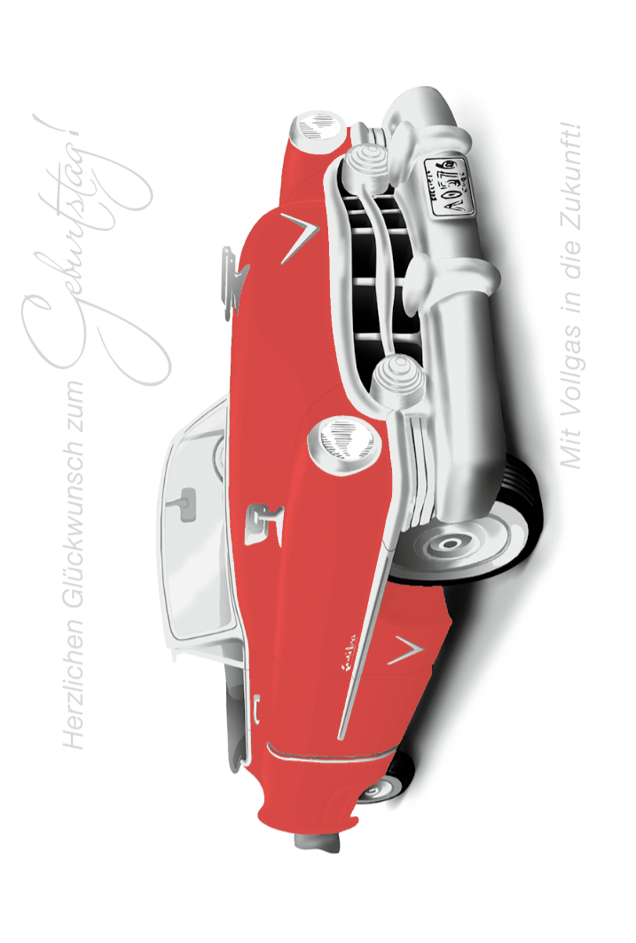 ABC Geburtstagskarte Auto 1120006800 B6
