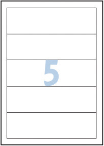 AVERY ZWECKFORM Rückenschild Ordner 50x146mm 32231Z weiss 125 Stück/25 Blatt