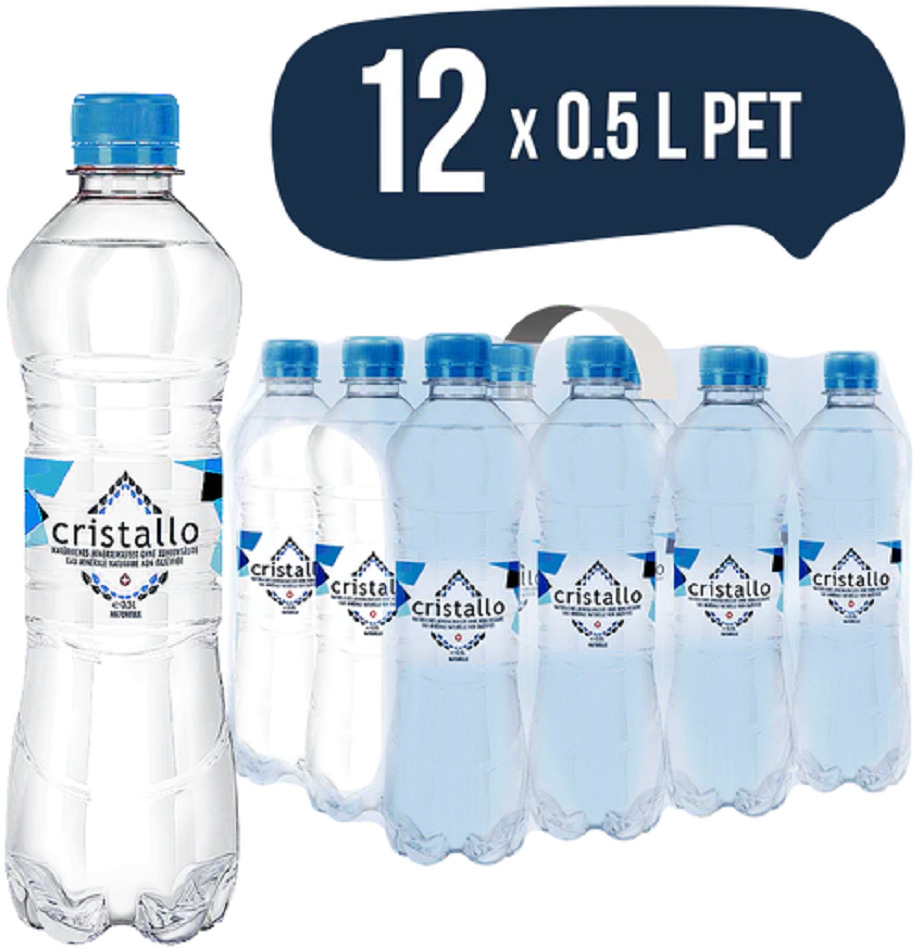 CRISTALLO blau, ohne Kohlensäure, Pet 683770 50 cl, 12 Stk.