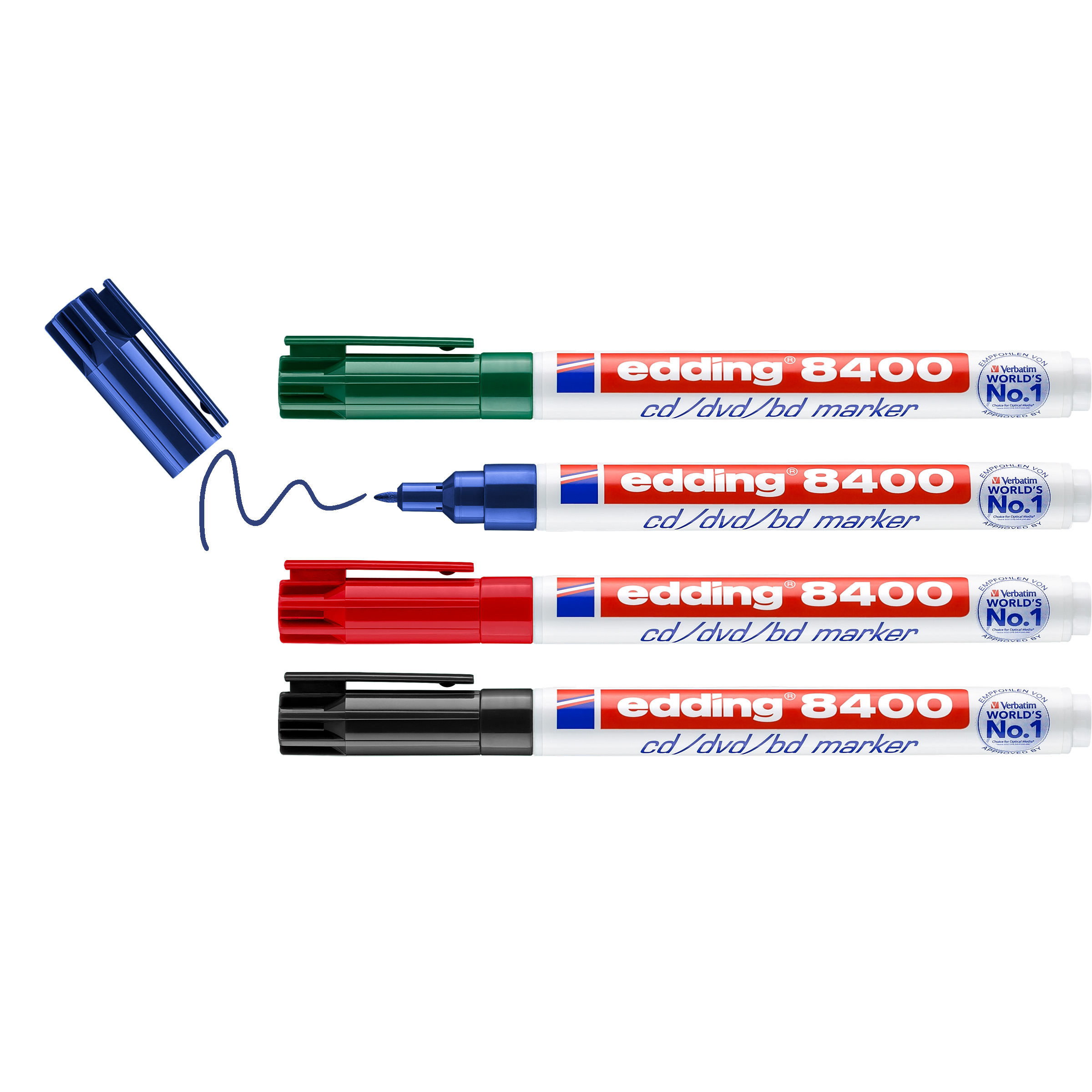 EDDING CD-Marker 8400 0,5-1mm 8400-E4 4er Etui
