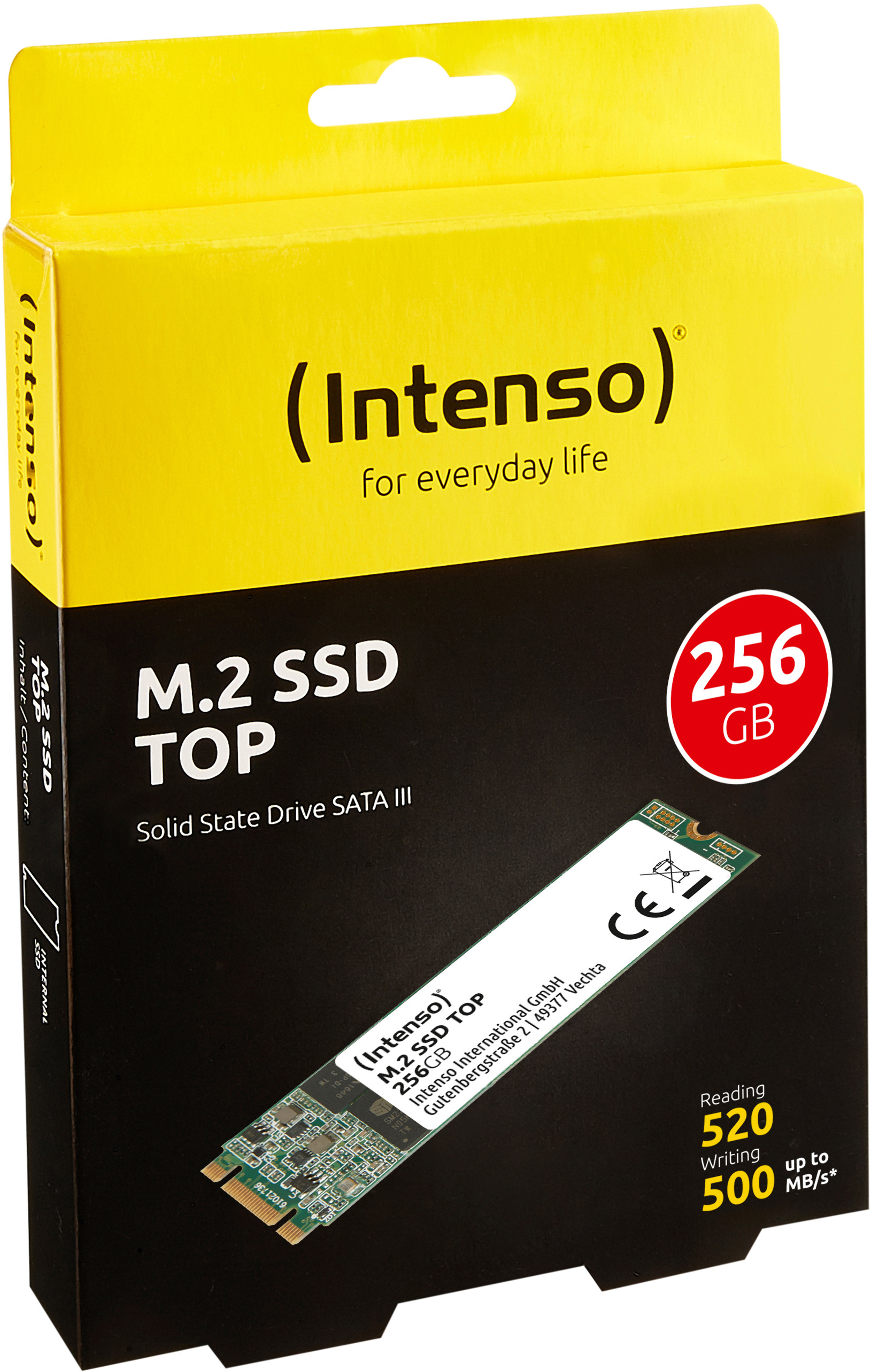 INTENSO M.2 SSD Top 256GB 3832440 SATA III, m.2 2280