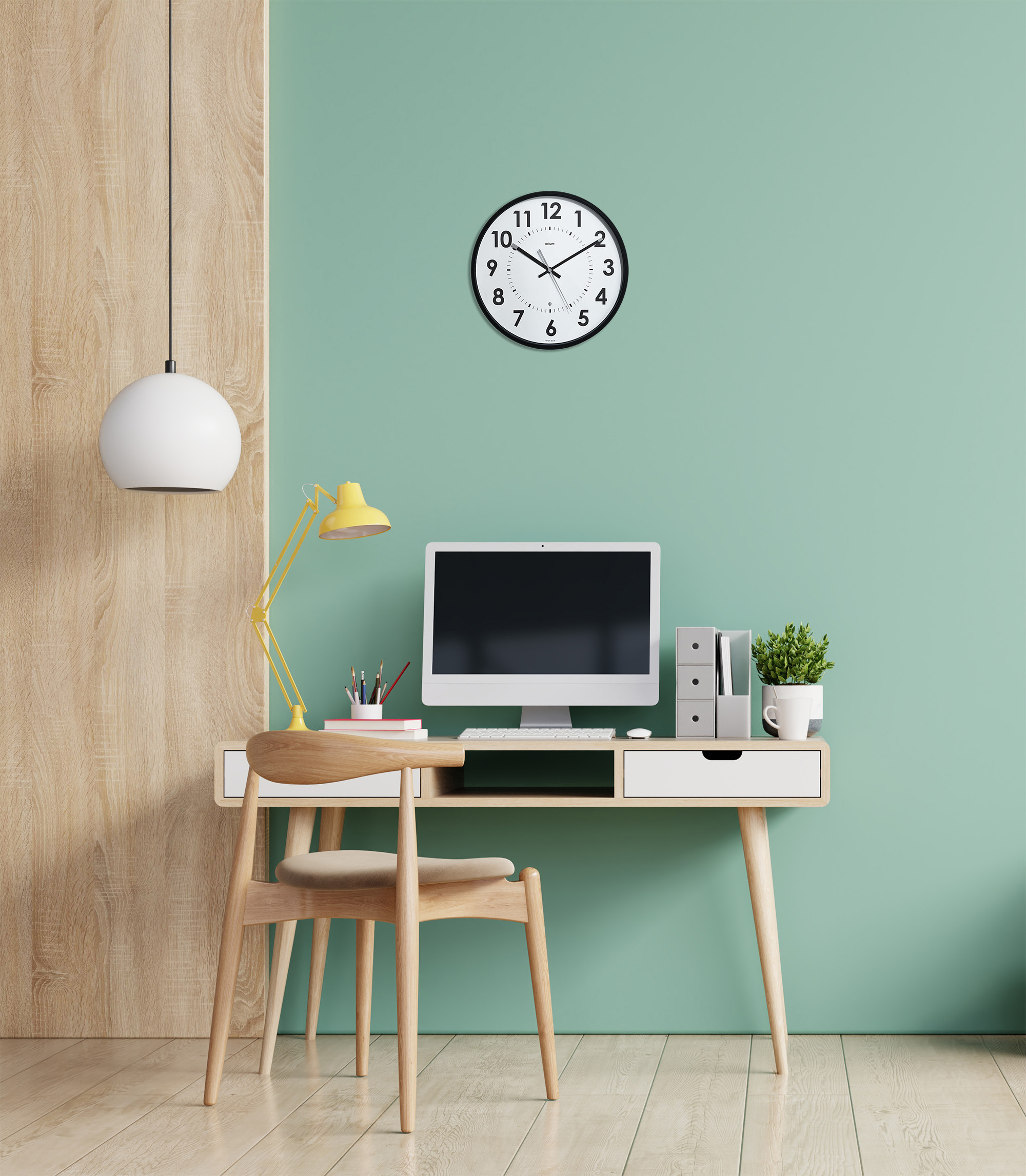 CEP Wanduhr 35cm 2115250011 weiss, Funkuhr