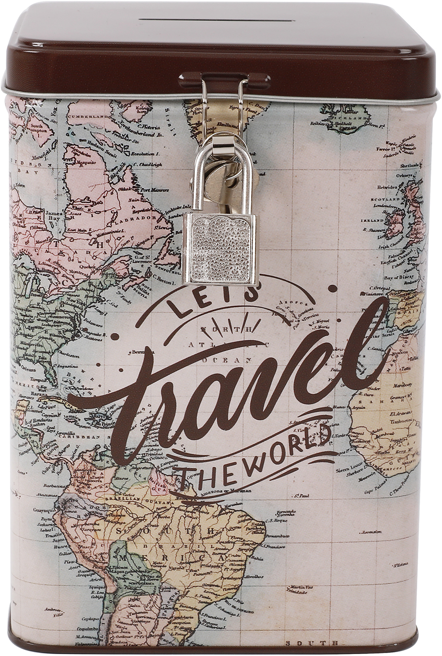 I-TOTAL Sparkasse mit Schloss XL2016 Travel 15.3x10.6x10.6cm