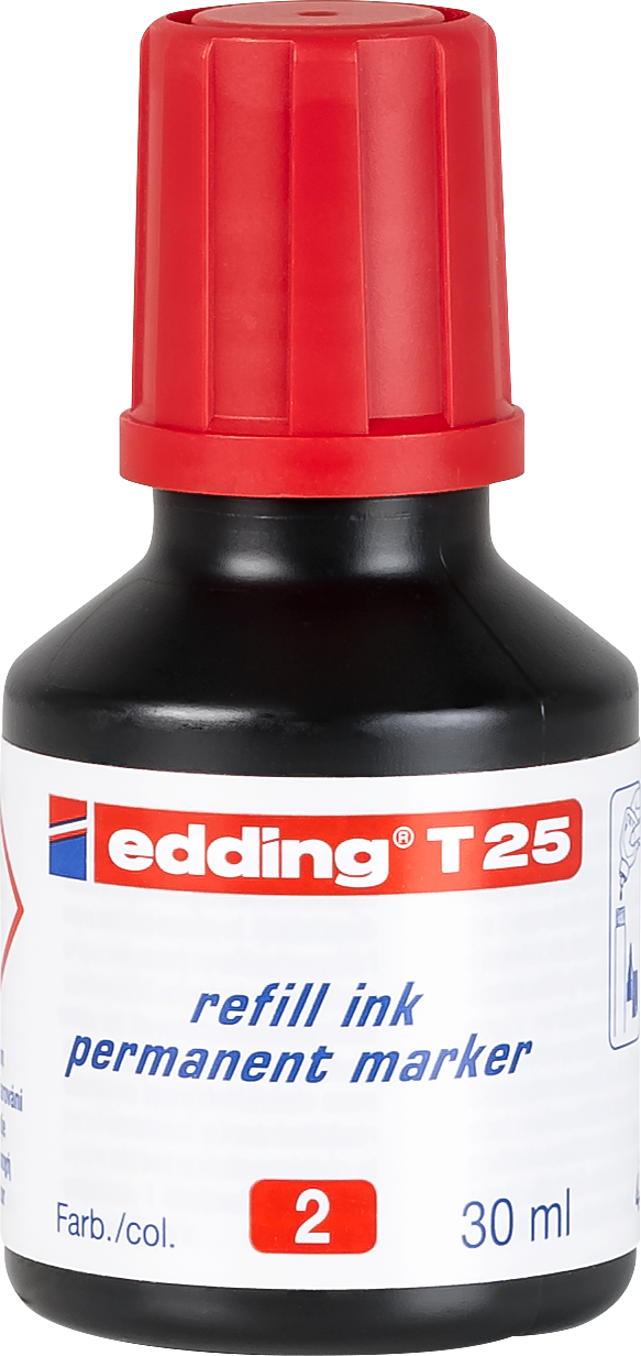 EDDING Nachfülltuschen T25 T-25-2 rot 30ml