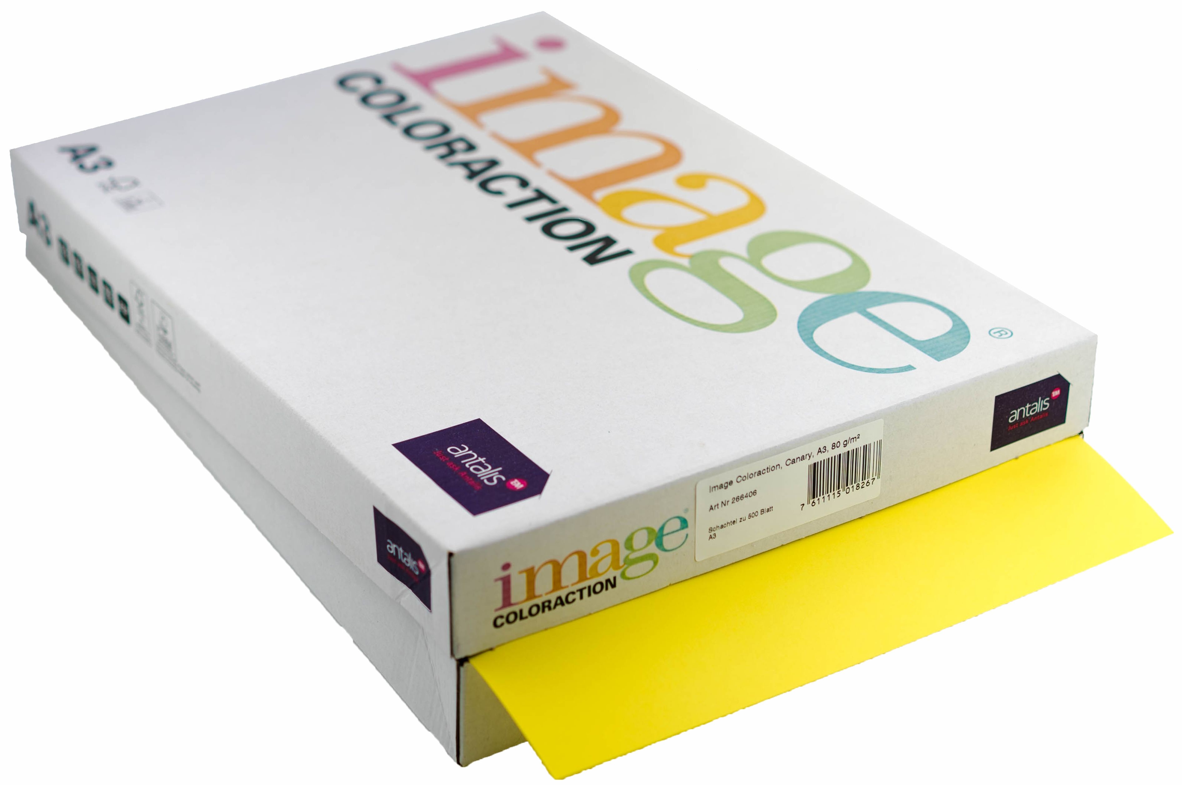 IMAGE COLORACTION Kopierpapier Canary A3 266406 80g, kanariengelb 500 Blatt