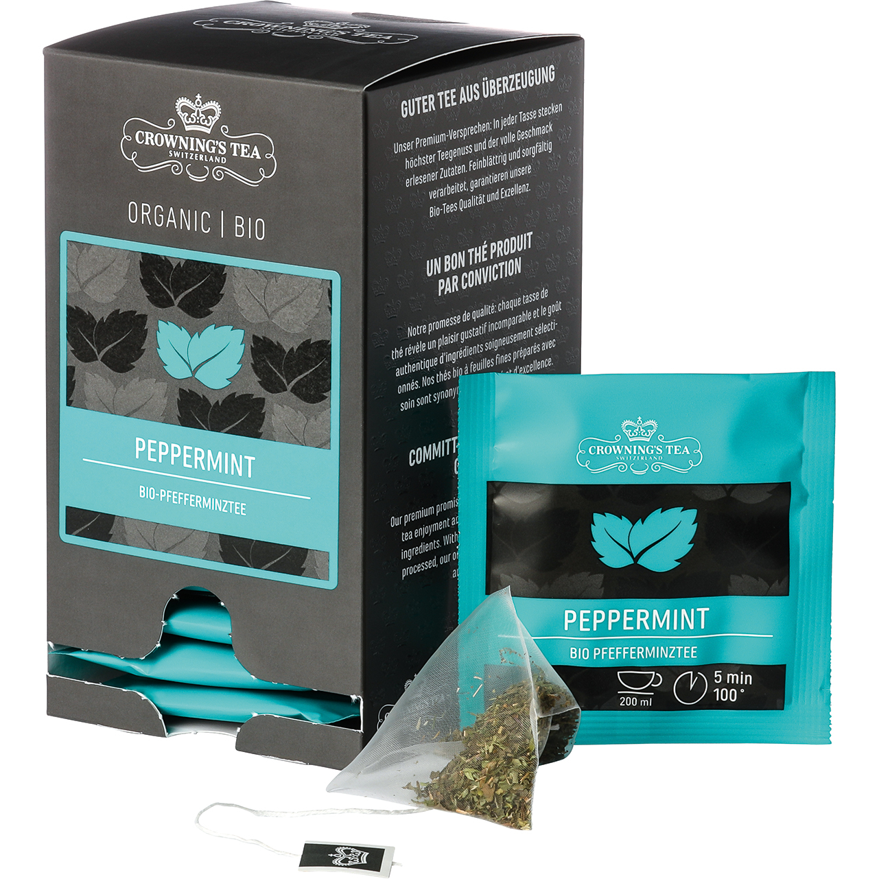 CROWNING'S Bio Peppermint 105551 Pyramide 1.5g, 15 Stk.