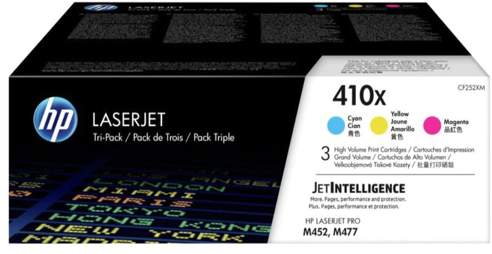 HP Toner-Kartusche gelb, magenta, cyan HC (CF252XM, 410X)
