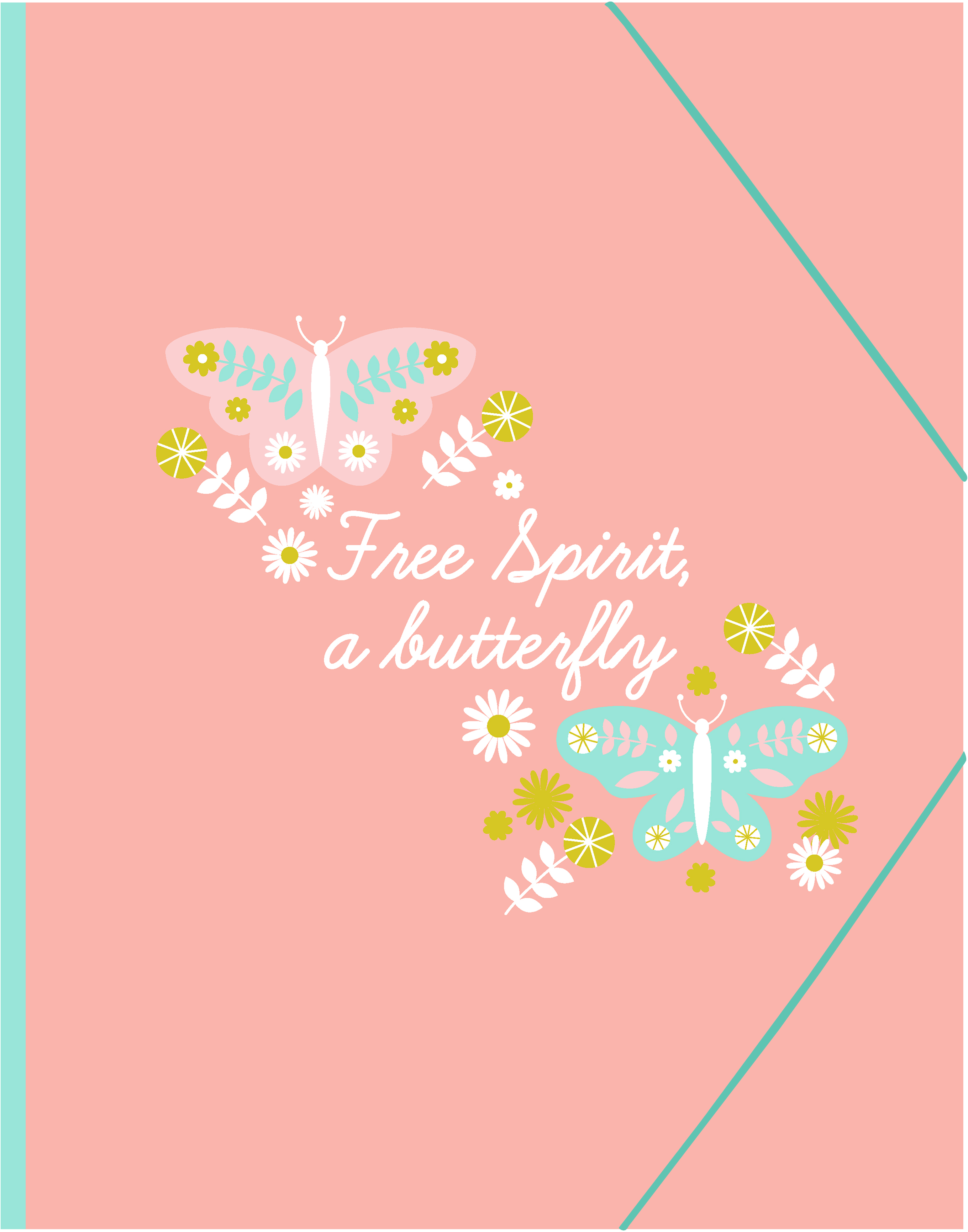 ANCOR Gummibandmappe A4 118049 B'LOG BUTTERFLIES