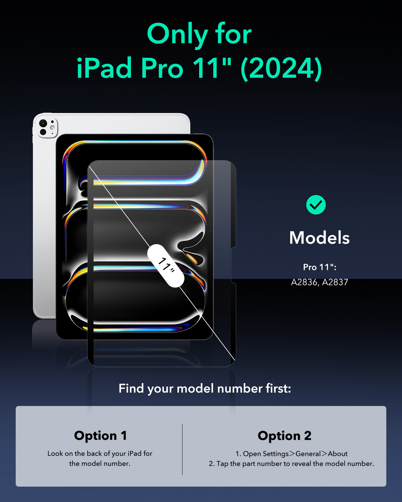 ESR Paper-Feel Magnetic Screen 1E0960103 iPad Pro 11 , 2024