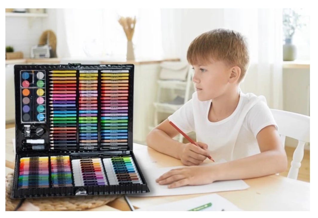 Maaleo Malset im Koffer, 168-teilig, schwarz