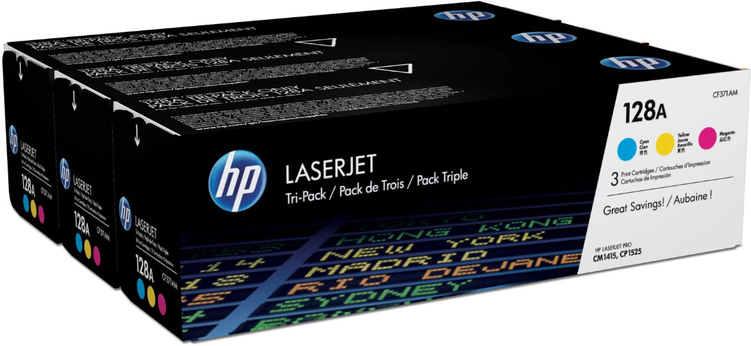 HP Toner-Kartusche gelb, magenta, cyan (CF371AM, 128A)