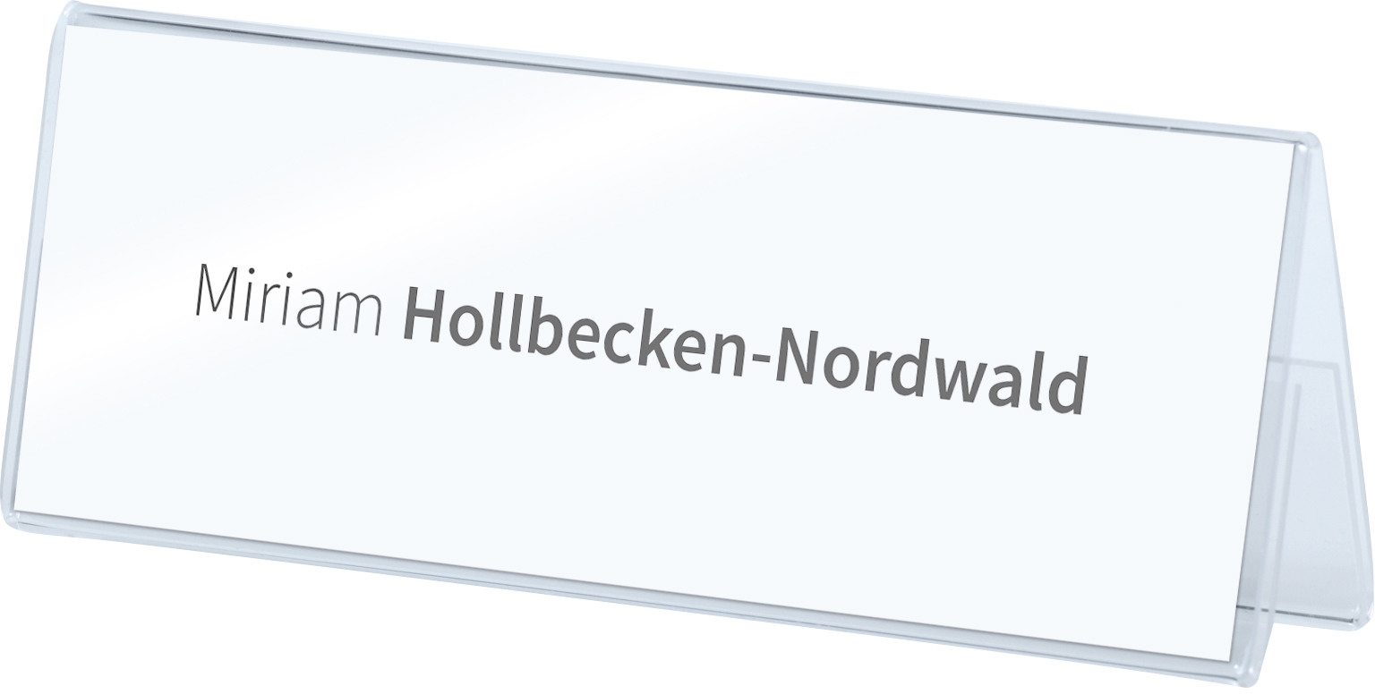 DEFLECTO Tischnamenschilder 48601 transparent A4