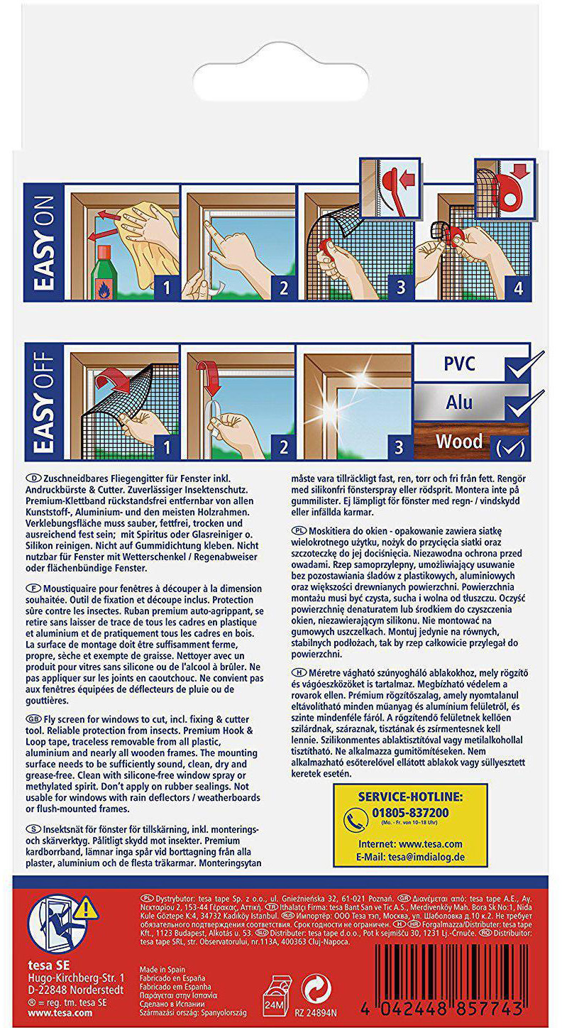 TESA Fliegengitter anthrazit 55918-00021 1.2x2.4m