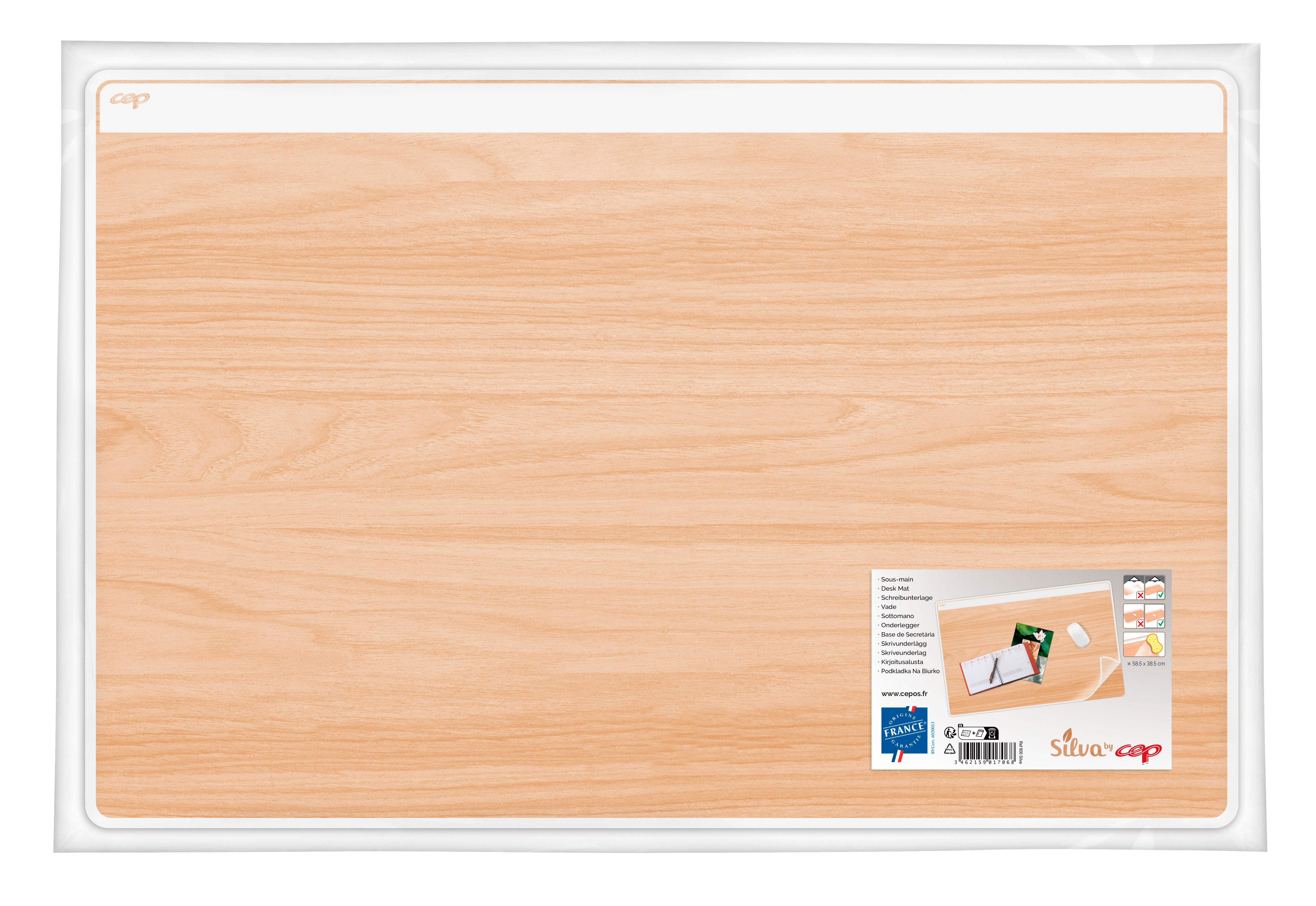 CEP Schreibunterlage 58.5x38.5cm 1008001021 weiss/buche