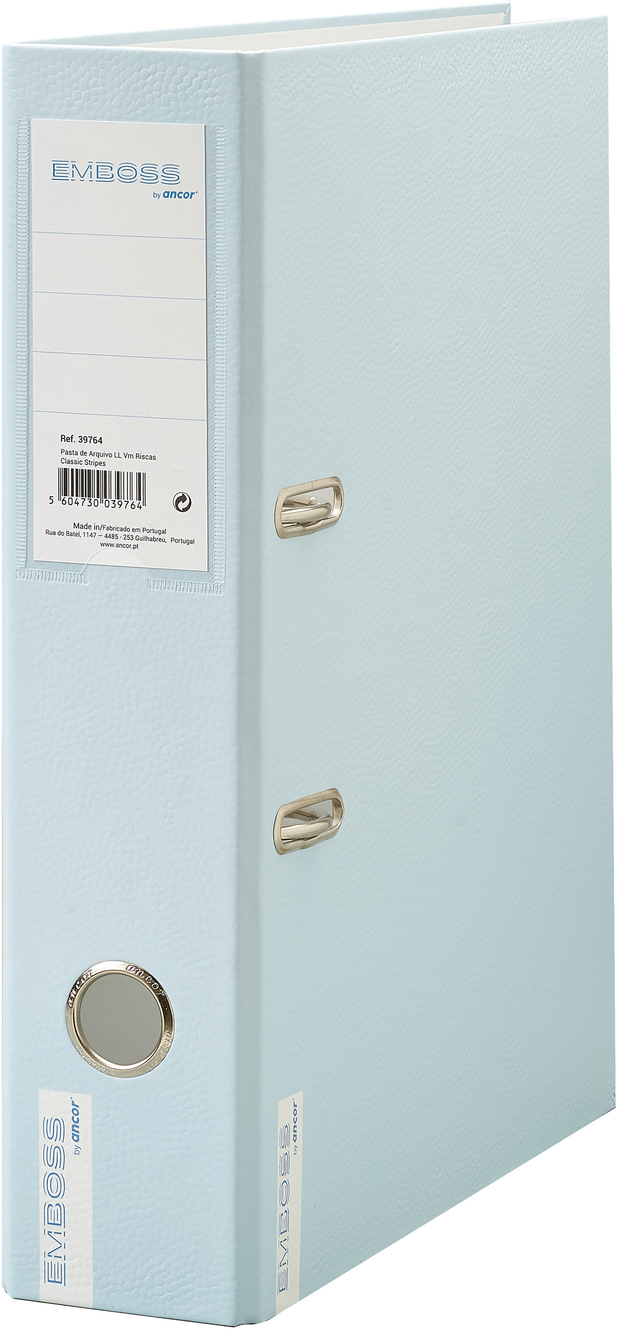 ANCOR Ordner 8cm Emboss 84788 blau A4
