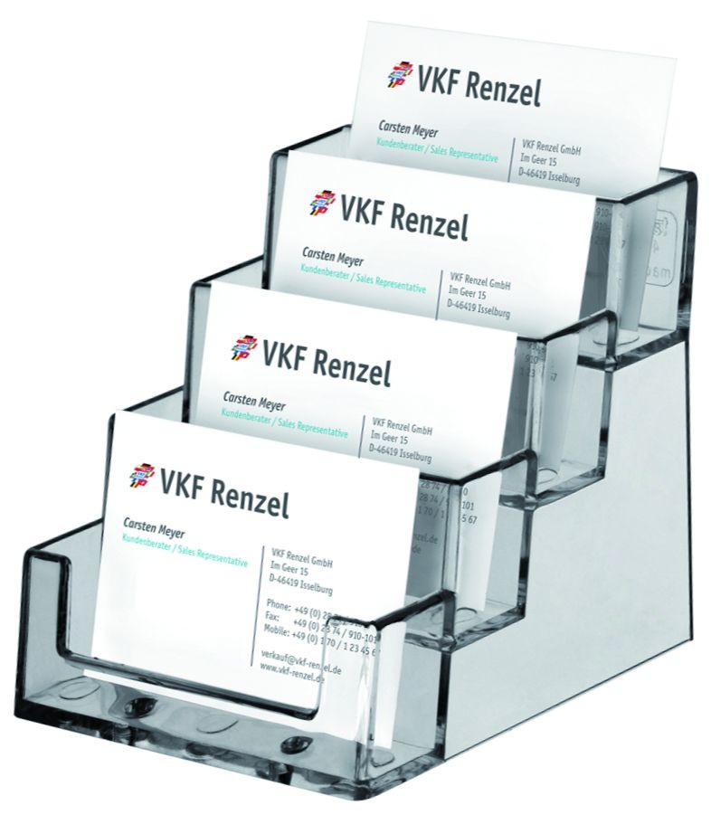 BOOFFICE Visitenkartenhalter ST-PRO156 mit 4 Fächern