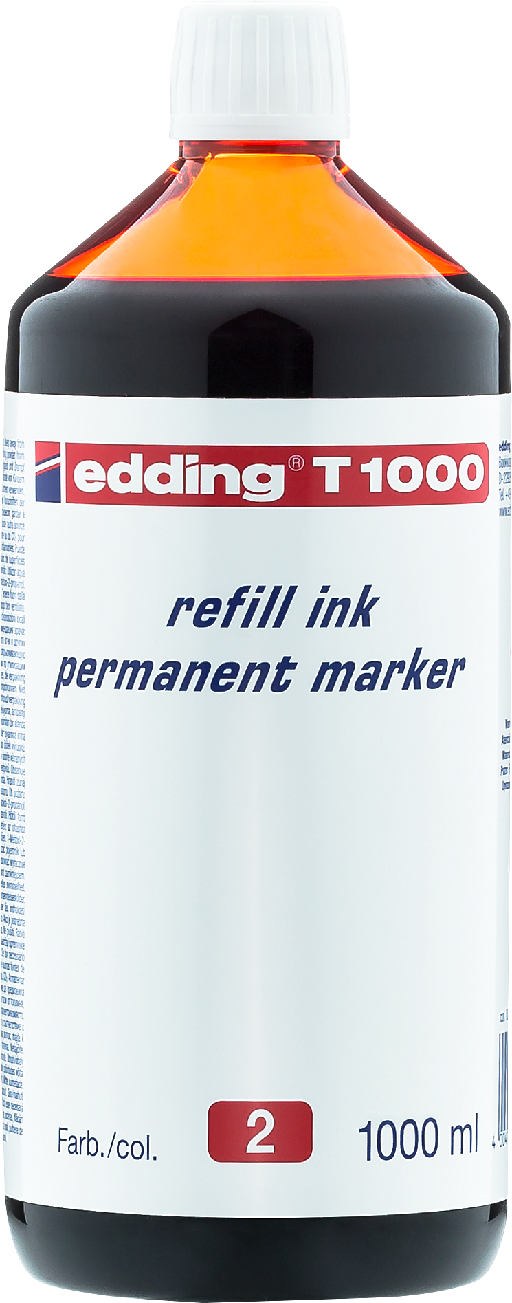 EDDING Nachfülltusche Marker 1000ml T-1000-2 rot