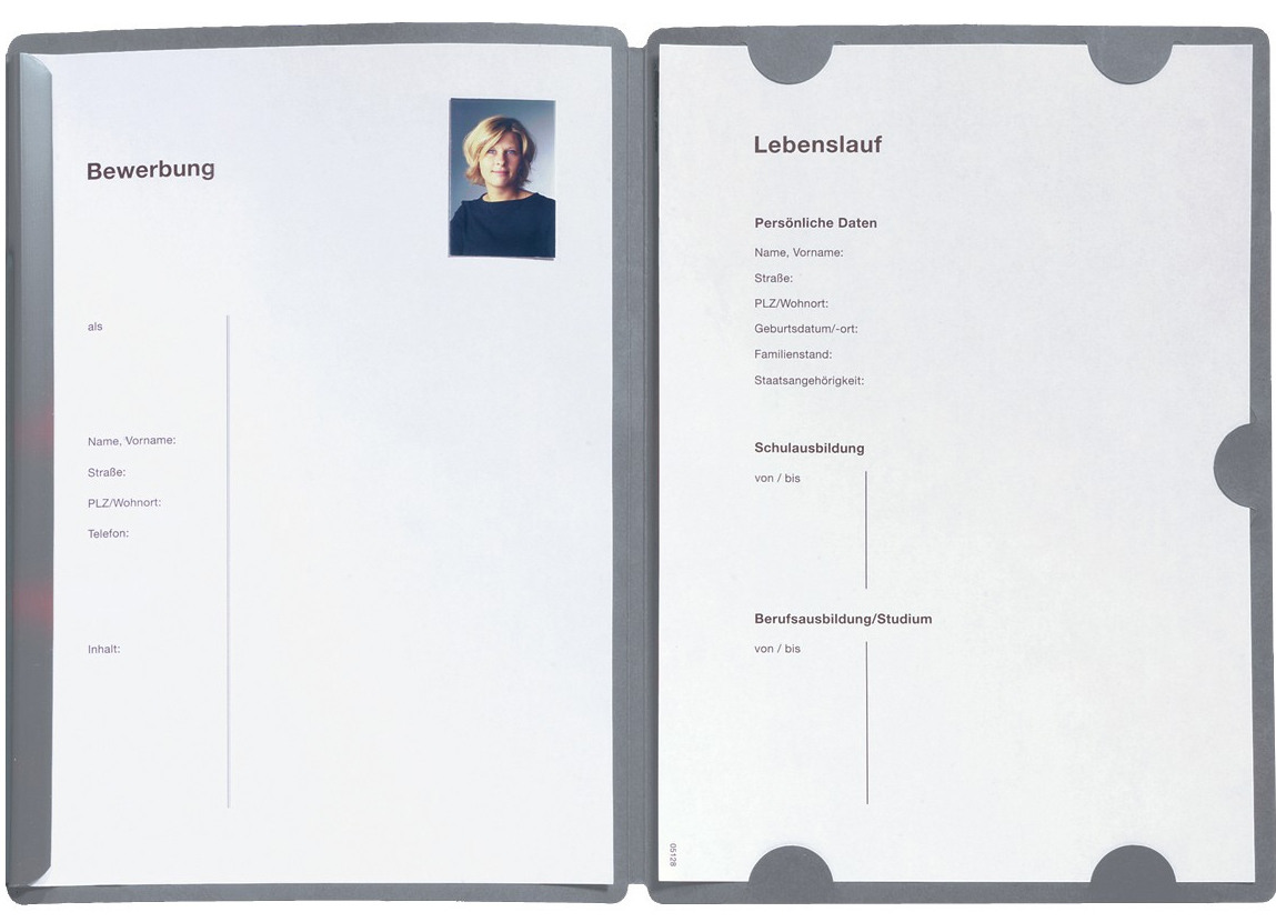 PAGNA Bewerbungsmappe Select A4 22002-06 grau 3-teilig